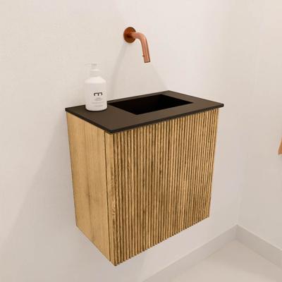 Toiletmeubel Mondiaz Joya | 40 cm | Meubelkleur Oak | Faye wastafel Urban Rechts | Zonder kraangat(en) Toiletmeubel Mondiaz Joya | 40 cm | Meubelkleur Oak | Faye wastafel Urban Rechts | Zonder kraangat(en)