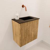 Toiletmeubel Mondiaz Joya | 40 cm | Meubelkleur Oak | Faye wastafel Urban Rechts | Zonder kraangat(en) Toiletmeubel Mondiaz Joya | 40 cm | Meubelkleur Oak | Faye wastafel Urban Rechts | Zonder kraangat(en)