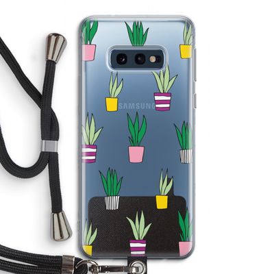 Sanseveria: Samsung Galaxy S10e Transparant Hoesje met koord