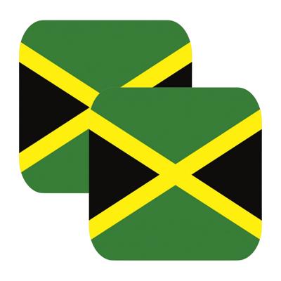 Bierviltjes Jamaica - 30x stuks - vierkant - landen thema - 9x9 cm