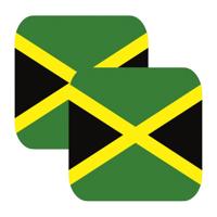 Bierviltjes Jamaica - 30x stuks - vierkant - landen thema - 9x9 cm