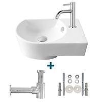Go by Van Marcke Flexy fonteinset rechts 41x27x142cm inclusief kraan en sifon porselein wit sw10735/sw21230/sw290278/sw291030/sw293043/