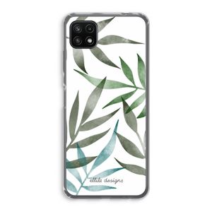 Tropical watercolor leaves: Samsung Galaxy A22 5G Transparant Hoesje