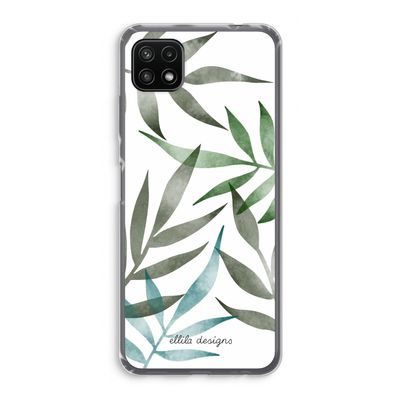 Tropical watercolor leaves: Samsung Galaxy A22 5G Transparant Hoesje