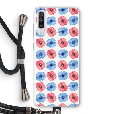 Klaproosjes: Samsung Galaxy A70 Transparant Hoesje met koord