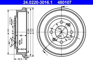 ATE Remtrommel 24.0220-3016.1