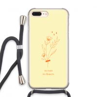 No rain no flowers: iPhone 7 PLUS Transparant Hoesje met koord