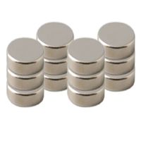 24x Ronde koelkast/kantoor magneten 8 mm zilver - Magneten - thumbnail