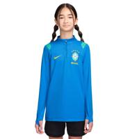 Nike Brazilië Academy Pro Trainingstrui 1/4-Zip 2026-2028 Kids Blauw Geel Lichtgroen