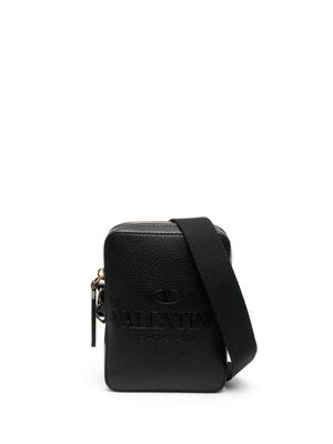 Valentino Garavani sac à bandoulière à logo débossé - Noir