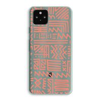 Marrakech Pink: Google Pixel 5a 5G Transparant Hoesje
