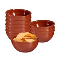 Soepkommen / serveer schaaltje - 10x - terracotta - D18 x 7 cm - aardewerk - Spaanse sfeer - 1000 ml Soepkommen / serveer schaaltje - 10x - terracotta - D18 x 7 cm - aardewerk - Spaanse sfeer - 1000 ml