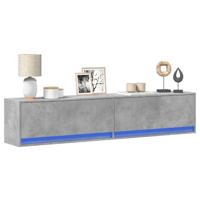 Tv-wandmeubel met LED-verlichting 180x31x38 cm betongrijs Tv-wandmeubel met LED-verlichting 180x31x38 cm betongrijs