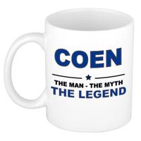 Coen cadeau mok - man myth legend - naam koffiemok - 300 ml - collega - vaderdag