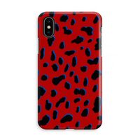 Red Leopard: iPhone Xs Volledig Geprint Hoesje