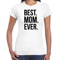 Best mom ever punt t-shirt wit voor dames - moederdag cadeau shirt mama 2XL  - - thumbnail