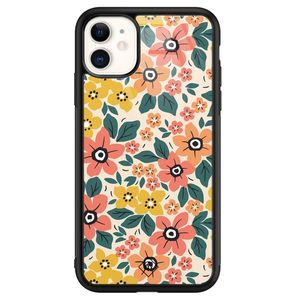iPhone 11 glazen hardcase - Blossom