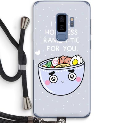 I'm A Hopeless Ramen-Tic For You: Samsung Galaxy S9 Plus Transparant Hoesje met koord
