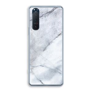 Witte marmer: Sony Xperia 5 II Transparant Hoesje