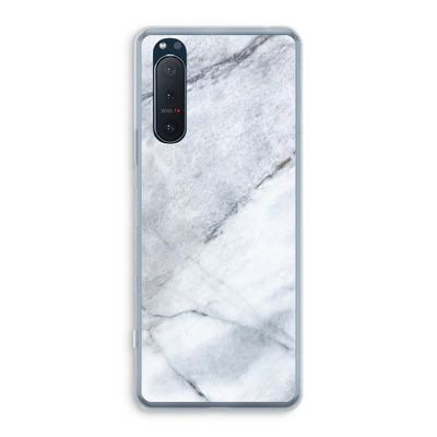 Witte marmer: Sony Xperia 5 II Transparant Hoesje