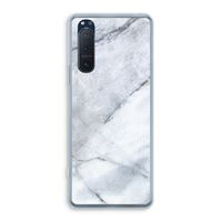 Witte marmer: Sony Xperia 5 II Transparant Hoesje