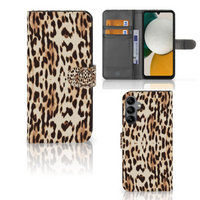 Samsung Galaxy A34 Telefoonhoesje met Pasjes Leopard - thumbnail