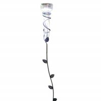 Kunststof regenmeter 40 ml met bladeren steel 79 cm - Regenmeters