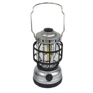 Stormlantaarn - zwart - op batterij - 10 x 18 cm - retro campinglamp - lantaarn