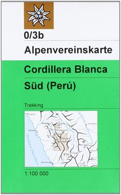 Wandelkaart 0/3b Alpenvereinskarte Cordillera Blanca - Sud - Peru | Alpenverein