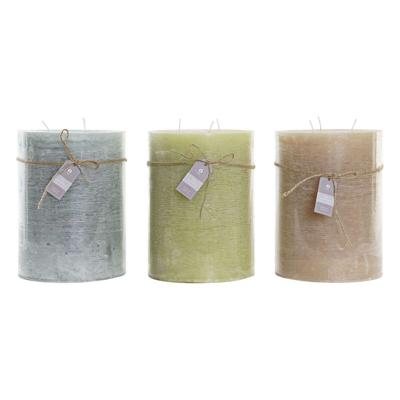 Kaars DKD Home Decor Vanille Was (3) (3 Onderdelen)