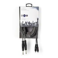 Nedis COTH23320GY50 audio kabel 5 m 2 x 6.35mm 2 x RCA Grijs - thumbnail