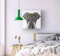 Canvas schilderij veelkleurige etnische olifant