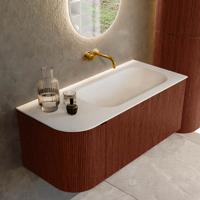 Badmeubel Mondiaz Kurve | 105 cm cm | Meubelkleur Ruby | Wastafelkleur Talc | Solid surface | Wasbak rechter zijde spoelbak | Zonder kraangat(en) Badmeubel Mondiaz Kurve | 105 cm cm | Meubelkleur Ruby | Wastafelkleur Talc | Solid surface | Wasbak rechter zijde spoelbak | Zonder kraangat(en)