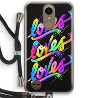 Loves: LG K10 (2017) Transparant Hoesje met koord