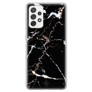 Samsung Galaxy A52s siliconen hoesje - Marmer zwart