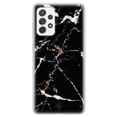 Samsung Galaxy A52s siliconen hoesje - Marmer zwart