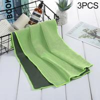 3 STKS absorberend polyester sneldrogend ademend koud gevild Fitness Sport draagbare handdoek (groen)