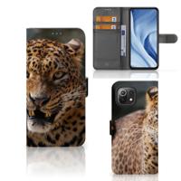 Xiaomi 11 Lite 5G NE | Mi 11 Lite | Telefoonhoesje | Met pasjeshouder | Luipaard