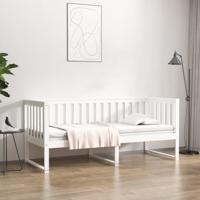 Slaapbank zonder matras 80x200 cm massief grenenhout wit