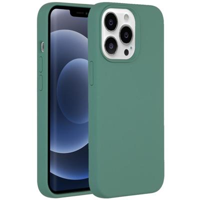 Accezz Liquid Silicone voor Apple iPhone 13 Pro Telefoonhoesje Groen