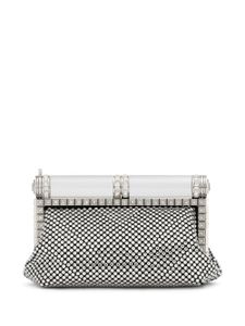 Dolce & Gabbana pochette en satin à ornements strassés - Gris