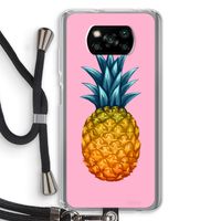 Grote ananas: Xiaomi Poco X3 NFC Transparant Hoesje met koord