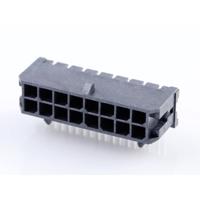 Molex 430451601 Male header, inbouw (standaard) Totaal aantal polen: 16 Rastermaat: 3 mm Inhoud: 1 stuk(s) Tray