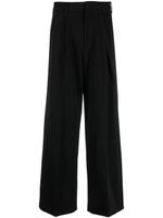 MM6 Maison Margiela pantalon ample à design plissé - Noir