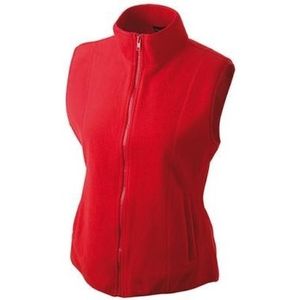 Fleece outdoor bodywarmer rood voor dames 2XL  -