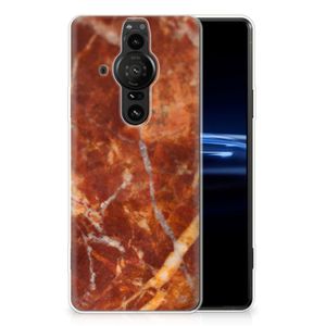 Sony Xperia Pro-I TPU Siliconen Hoesje Marmer Bruin