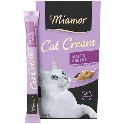 MIAMOR Cat Cream Malt & Cheese - Kattensnoepje - 6x15g