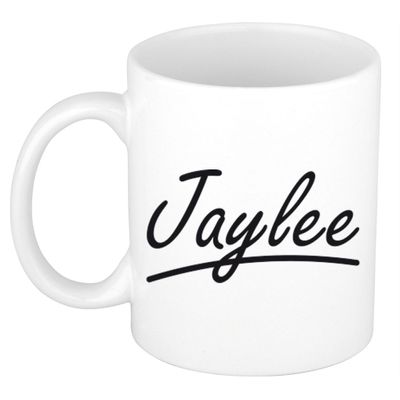 Naam cadeau mok / beker Jaylee met sierlijke letters 300 ml