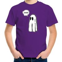 Halloween verkleed t-shirt voor kinderen - spook - paars - geest - themafeest outfit