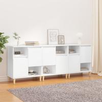 Dressoirs 3 st 60x35x70 cm bewerkt hout wit